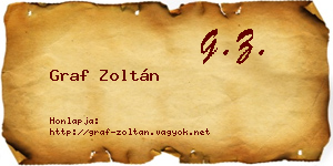 Graf Zoltán névjegykártya